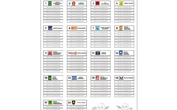 Foto Partai politik Peserta Pemilu 2024 (15/2023)( Ahmad /Ketik.co.id