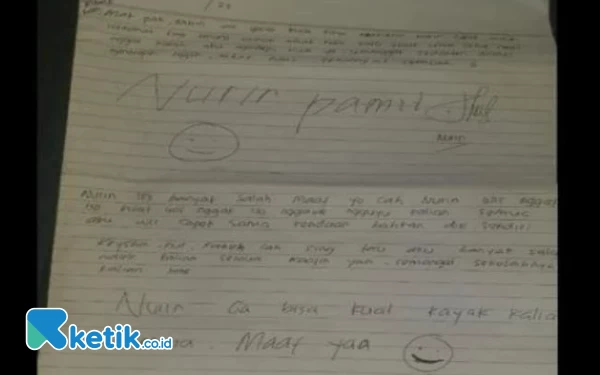 Thumbnail Berita - Ditemukan Surat Perpisahan Siswi SMK Blitar sebelum Tertabrak KA Gajayana