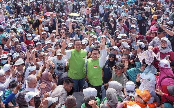 Foto Anies Baswedan dan Muhaimin saat berkunjung ke Sidoarjo. (Foto: Instagram @aniesbaswedan)