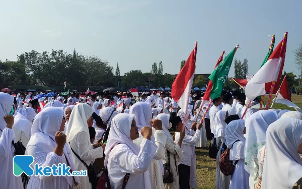 Foto Apel Hari Santri 2023. (Foto: Al Ahmadi/Ketik.co.id)