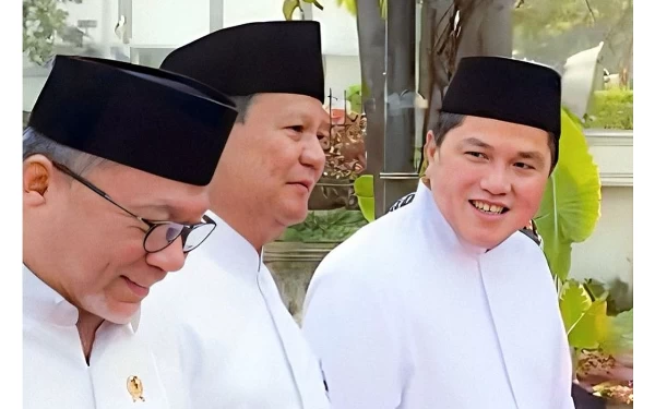 Foto Dari kanan: Erick Thohir, Prabowo Subianto, dan Zulkifli Hasan. (Foto: IG Erick Thohir)