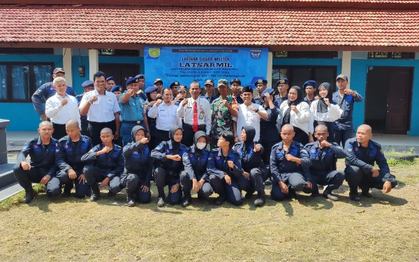 Foto Para peserta Latsarmil di SMK Penerbangan Angkasa Nasional (SPAN) Pangkal Pinang. (Humas SPAN Pangkal Pinang)