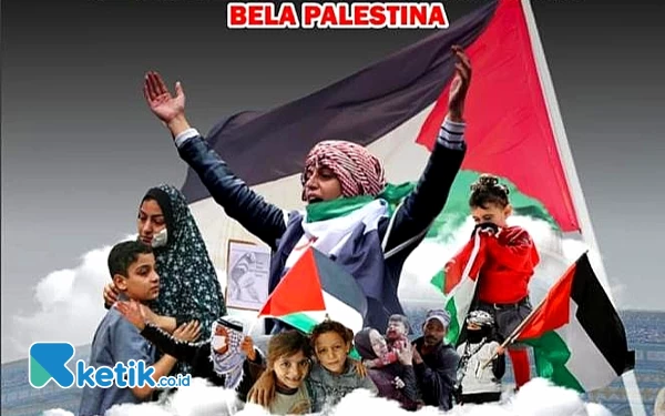 Foto Ilustrasi gambar poster mengajak masyarakat Tulungagung bergabung untuk aksi damai Bela Palestina di rencanakan pada tanggal 26 November 2023.  (Foto : edit poster dari AMT)