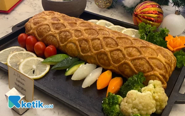 Foto Salmon Wellington. (Foto: Shinta Miranda/Ketik.co.id)