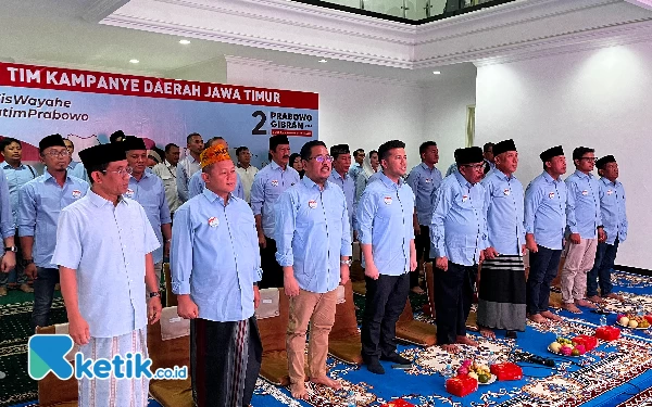 Foto Tim Kampanye Daerah (TKD) Jawa Timur siap menangkan Prabowo-Gibran. (Foto: Naufal/Ketik.co.id)