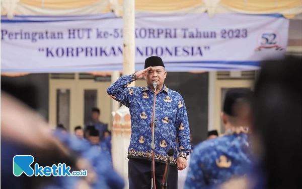 Jadi Inspektur Upacara HUT ke-52 Korpri, Begini Amanat Sekda Sleman