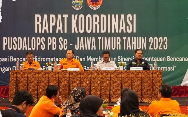 BPBD Jatim Gelar Rakor Bahas Kapasitas Pengolah Data Kebencanaan