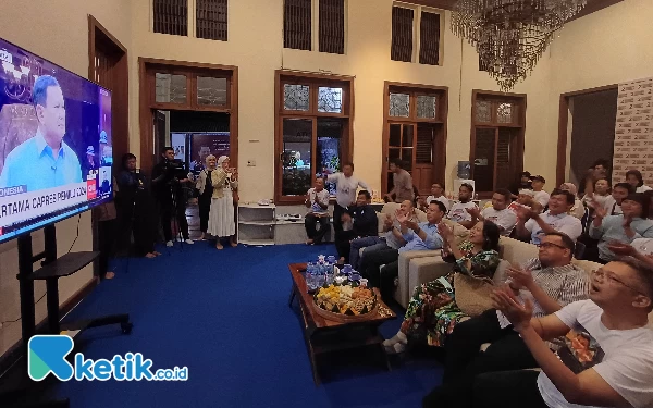 Nobar Debat Capres, TKD Jatim Nilai Prabowo Sosok Capres Paling Tegas