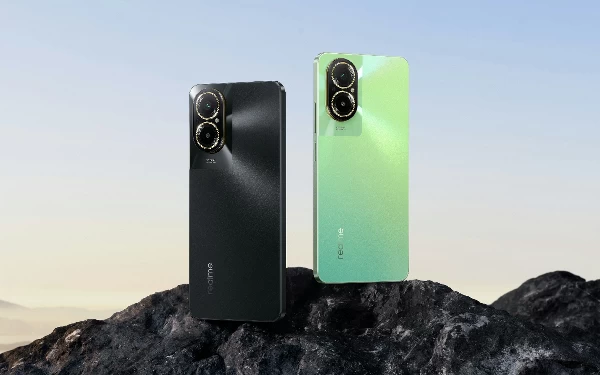 Foto Penampakan Realme C67 dengan 2 pilihan warna. (Foto: Dok. Realme)