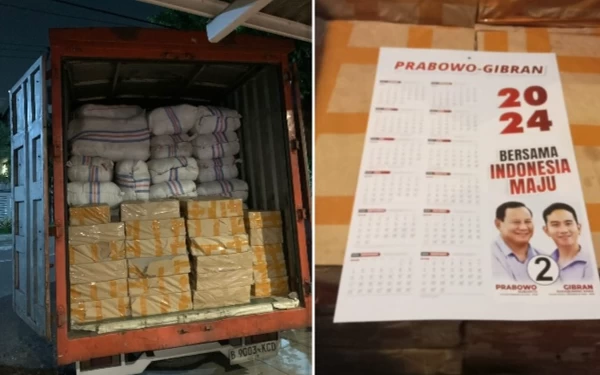 Foto Sebanyak 20 ribu kaos dan 20 ribu kalender Prabowo-Gibran dari Emil Elestianto Dardak untuk TKD Jawa Timur, Sabtu (23/12/2023).(Tim Media TKD Jawa Timur)