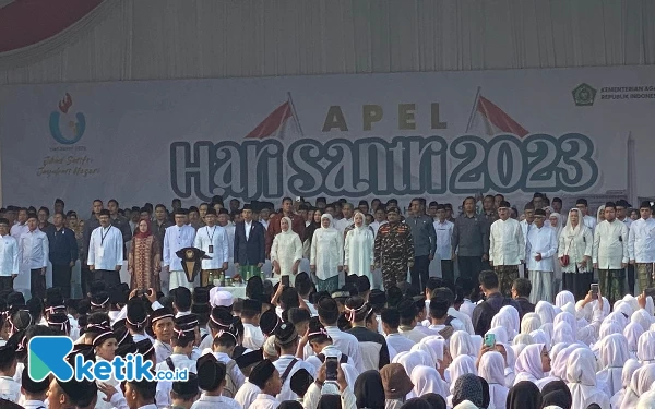 Foto Perayaan Hari Santri yang dipimpin langsung oleh Presiden Joko Widodo. (Foto: Shinta Miranda/Ketik.co.id)