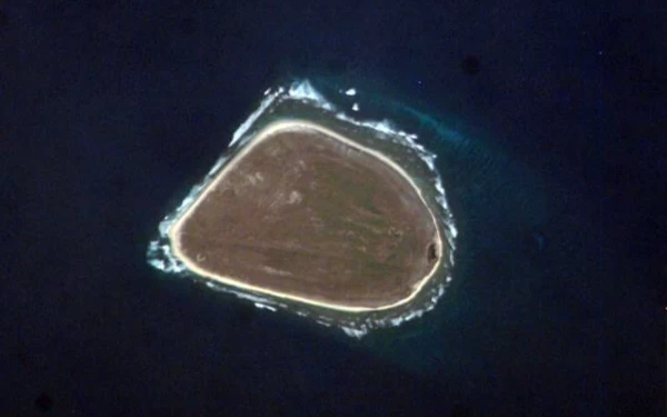 Foto Pulau Baker merupakan wilayah paling akhir yang memasuki tahun 2024. (Foto: Wikipedia)