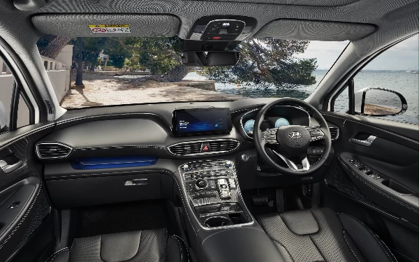 Foto Penampakan dash board Hyundai Santa Fe. (Foto: Dok Hyundai)