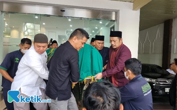 Foto Penghormatan terakhir kepada KH Amiruddin Nahrawi di PBNU.