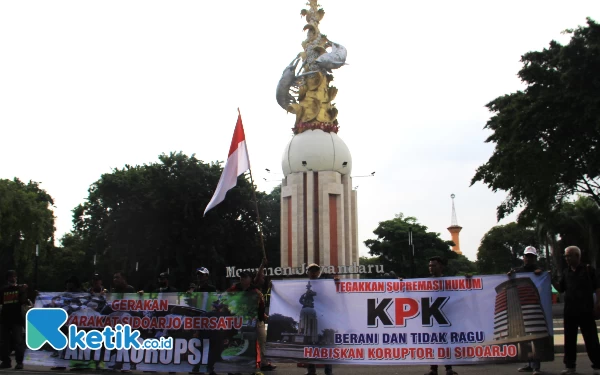 Masyarakat Sidoarjo Bersatu Dukung KPK Tuntaskan Penyidikan OTT di BPPD Sidoarjo