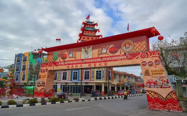 Foto Suasana Tionghoa yang sangat kental di Kota Singkawang. (Foto: Kemenparekraf)