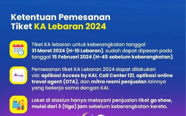 Thumbnail Buruan! Tiket KA Angkutan Lebaran Sudah Bisa Dibeli