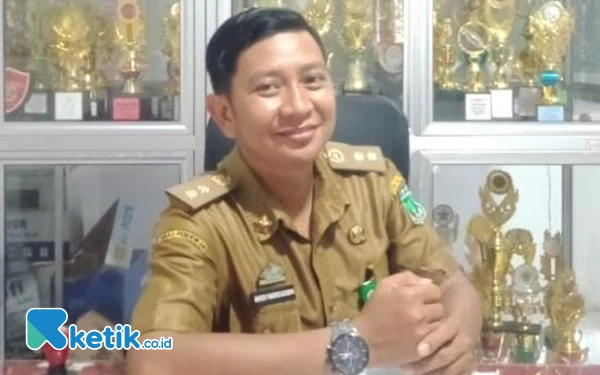 Foto Andi Harisuddin,S.Pd.,M.Pd Kepala Sekolah SDN 161 Unggulan Pinrang saat di Temui di Ruangannya