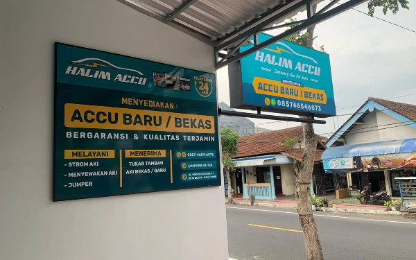 Foto Outlet Halim Accu di Simpang Wilis Indah No.5, Gading Kasri, Kecamatan Klojen, Kota Malang, Jawa Timur (Foto: dok.narasumber)