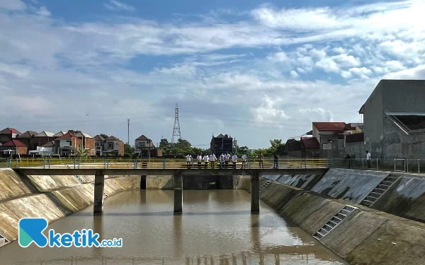 Foto Bozem Tunggulwulung yang dinilai efektif mengurangi genangan air di daerah Suhat. (Foto: Lutfia/Ketik.co.id)