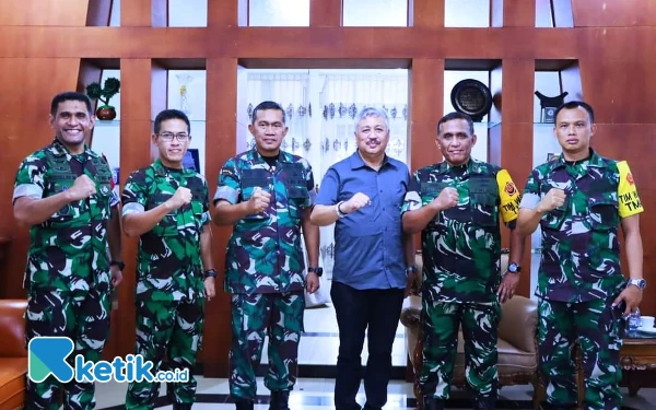 Foto Bupati Pinrang Sambut Kunjungan Tim Wasev TMMD Ke - 119 Di Pinrang Dirujab Bupati pinrang