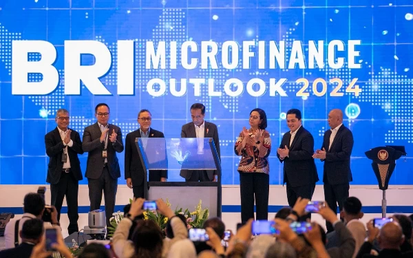 Foto Pembukaan BRI Microfinance Outlook 2024 di Jakarta (07/03/2024). (Foto: BRI)