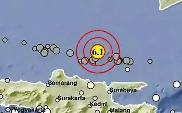 Thumbnail Gempa Magnitudo 6.0 Guncang Timur Laut Tuban, Getaran Terasa di Surabaya hingga Pamekasan