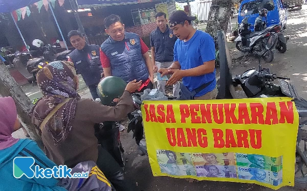 Antisipasi Peredaran Uang Palsu, Polres Kediri Sidak Jasa Penukaran Uang