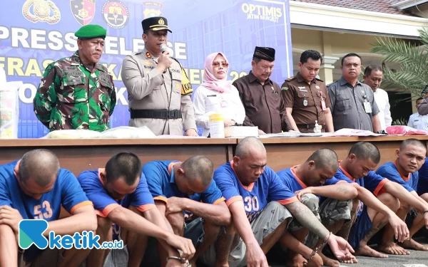 Polres Kediri Amankan 136 Tersangka Selama Operasi Pekat 2024