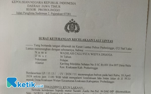 Thumbnail Dugaan Pungli Surat Kecelakaan di Polres Probolinggo Nodai Perayaan Idul Fitri