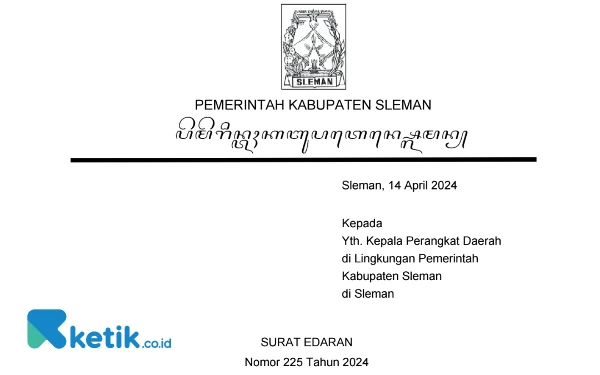 Thumbnail Pemkab Sleman Keluarkan Surat Edaran, Sikapi Penyesuaian Sistem Kerja ASN setelah Libur Lebaran