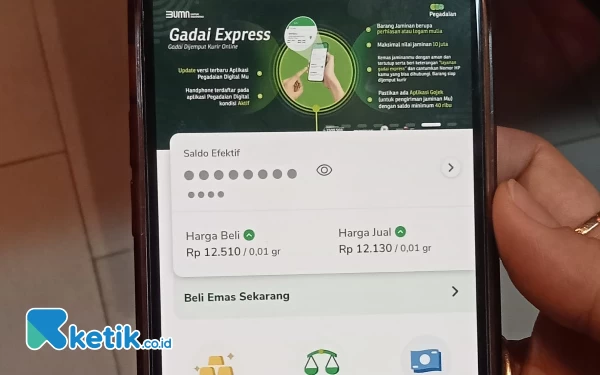 Foto Aplikasi Pegadaian Digital bikin investasi emas jadi mudah (Foto: Fatimah/Ketik.co.id)