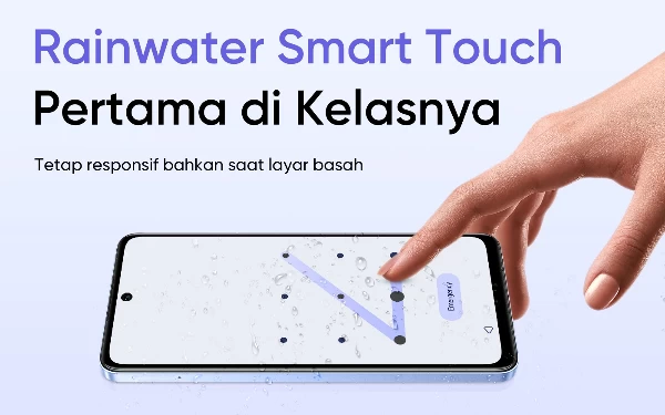 Dilengkapi Fitur Rainwater Smart Touch, realme C65 Nyaman Digunakan saat Basah