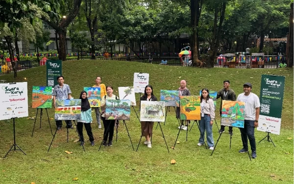 Foto Pameran dan lelang lukisan. (Foto: Humas UB)