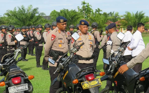 Thumbnail Berita - Jelang Pilkada, Wadansat Brimob Polda Aceh Cek Kesiapan Personel Batalyon C Pelopor