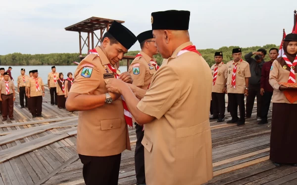 Foto Pelantikan Mabicap Kota Probolinggo oleh Kwarda Jatim. (Foto: Humas Pramuka Jatim)