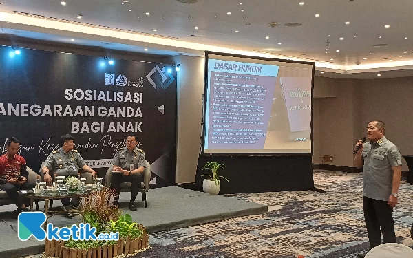 Foto Proses sosialisasi yang dilakukan Kantor Imigrasi Kelas 1 TPI Khusus Surabaya, Selasa (21/5/2024). (Foto: Khaesar/Ketik.co.id)