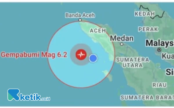 Thumbnail Gempa Bumi 6.2 Magnitudo Guncang Wilayah Barat Selatan Aceh, Tidak Berpotensi Tsunami