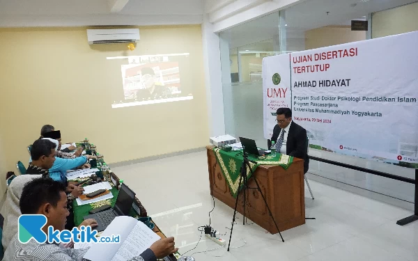 Foto Ujian Tertutup Dr. Ahmad Hidayat, M.Psi.,Psikolog sekaligus ujian terbuka (Foto: Fajar for ketik.co.id)