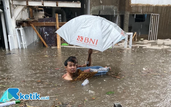 Foto Kondisi Sigura-gura Residence saat banjir bandang. (Foto: kiriman warga setempat)