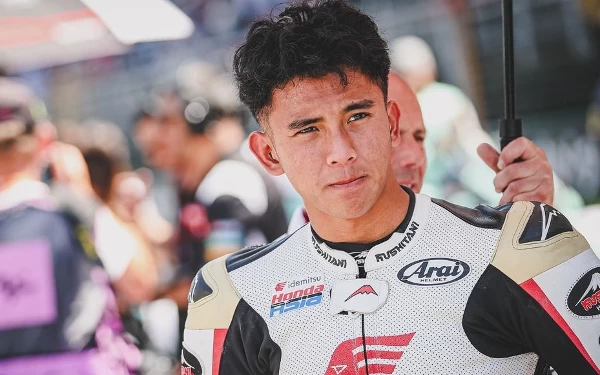 Foto Pembalap Moto2 Indonesia Mario Aji (Foto: Honda Team Asia)