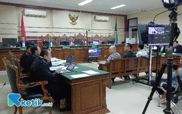 Foto Proses sidang Eko Darmanto di Pengadilan Tipikor, Selasa (4/6/2024). (Foto: Khaesar/Ketik.co.id)