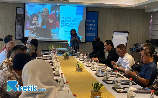 Foto Diskusi Lintas Sektor oleh Unicef, ITS, Dispendik Jatim dan Ketik Media di lt 4 Hotel JW Marriot Surabaya, Rabu (5/6/2024). (Foto: Shinta/Ketik co.id)