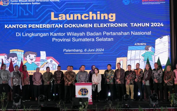 Thumbnail Berita - BPN Sumsel Luncurkan Kantor Penerbitan Dokumen Elektronik 2024 Terlengkap dan Terbanyak di Indonesia