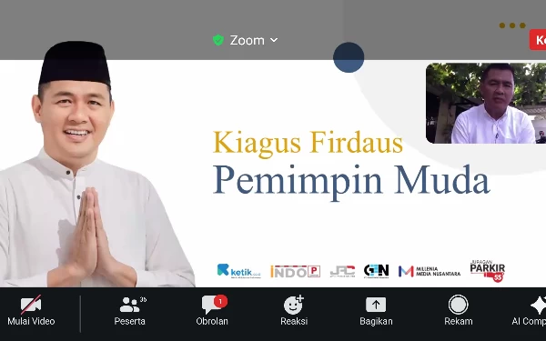 Foto Kiagus Firdaus saat menjadi pembicara di forum nasional RMI.