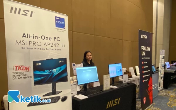 Foto Pameran Produk All-in-One PC Pro MSI. (Foto: Shinta Miranda/Ketik.co.id)