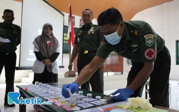 Thumbnail Berita - Cegah Narkoba, Kodim Abdya Aceh Cek Urine Personel