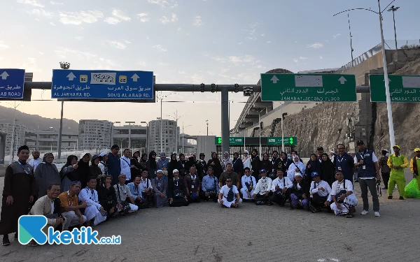 Foto Jemaah haji bersiap untuk menuju Armuzfa (Foto: Muhsin Budiono/Ketik.co.id)