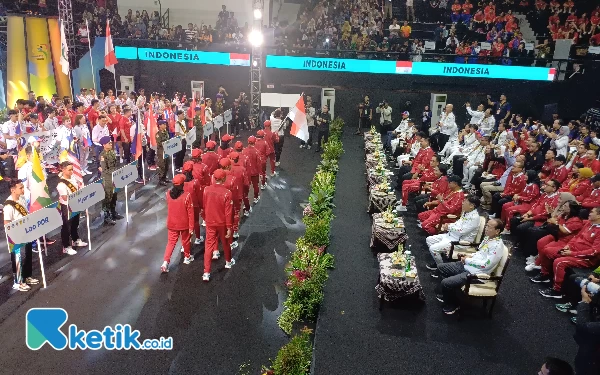 Foto Devile kontingen Indonesia di AUG 2024 siap bertanding, Selasa (25/6/2024). (Foto: Khaesar/Ketik.co.id)