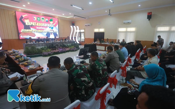 Foto Rapat Korwil 5 Jatim persiapan Suroan dan Suran Agung di Gedung Soenaryo Polres Madiun Kota, Kamis (27/6/2024) / foto Kurniawan